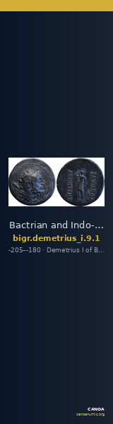 Bactrian and Indo-Greek Coinage Demetrius I 9.1 — CANOA