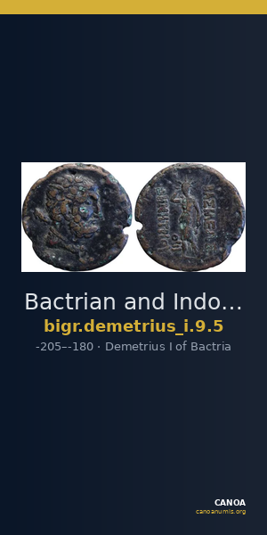 Bactrian and Indo-Greek Coinage Demetrius I 9.5 — CANOA