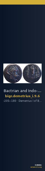 Bactrian and Indo-Greek Coinage Demetrius I 9.6 — CANOA