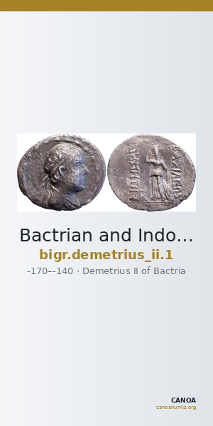 Bactrian and Indo-Greek Coinage Demetrius II 1 — CANOA
