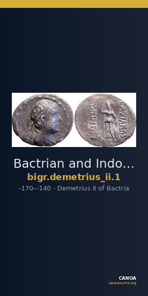 Bactrian and Indo-Greek Coinage Demetrius II 1 — CANOA