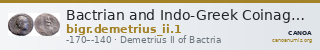 Bactrian and Indo-Greek Coinage Demetrius II 1 — CANOA
