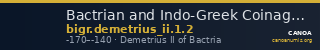 Bactrian and Indo-Greek Coinage Demetrius II 1.2 — CANOA