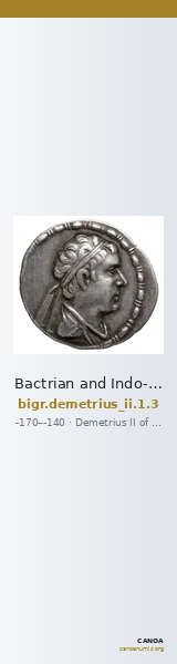 Bactrian and Indo-Greek Coinage Demetrius II 1.3 — CANOA