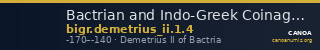 Bactrian and Indo-Greek Coinage Demetrius II 1.4 — CANOA