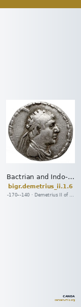 Bactrian and Indo-Greek Coinage Demetrius II 1.6 — CANOA