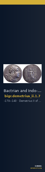 Bactrian and Indo-Greek Coinage Demetrius II 1.7 — CANOA