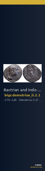 Bactrian and Indo-Greek Coinage Demetrius II 2.1 — CANOA