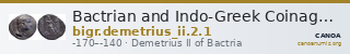 Bactrian and Indo-Greek Coinage Demetrius II 2.1 — CANOA