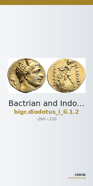 Bactrian and Indo-Greek Coinage Diodotus I or Diodotus II 1.2 — CANOA