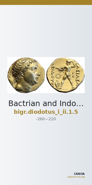 Bactrian and Indo-Greek Coinage Diodotus I or Diodotus II 1.5 — CANOA