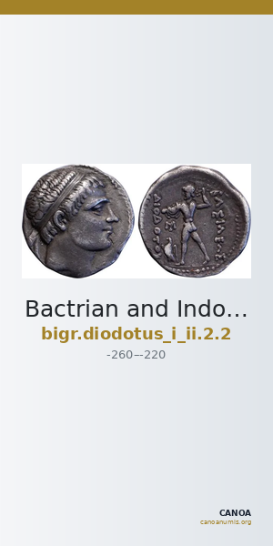 Bactrian and Indo-Greek Coinage Diodotus I or Diodotus II 2.2 — CANOA