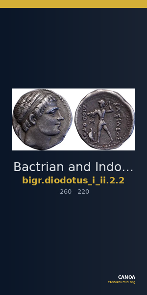 Bactrian and Indo-Greek Coinage Diodotus I or Diodotus II 2.2 — CANOA