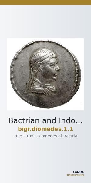 Bactrian and Indo-Greek Coinage Diomedes 1.1 — CANOA