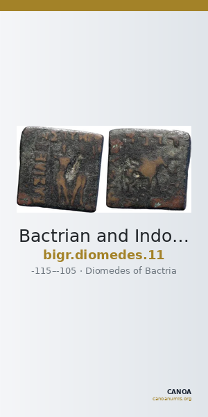 Bactrian and Indo-Greek Coinage Diomedes 11 — CANOA
