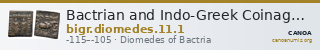 Bactrian and Indo-Greek Coinage Diomedes 11.1 — CANOA