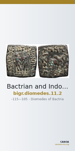 Bactrian and Indo-Greek Coinage Diomedes 11.2 — CANOA