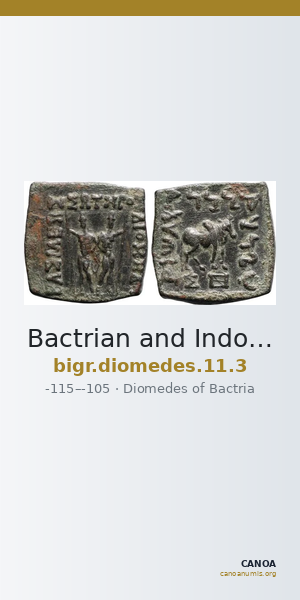 Bactrian and Indo-Greek Coinage Diomedes 11.3 — CANOA