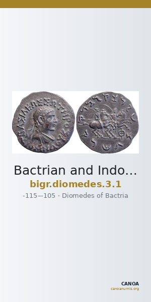 Bactrian and Indo-Greek Coinage Diomedes 3.1 — CANOA