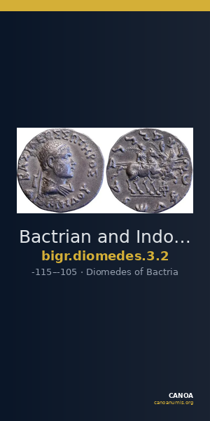 Bactrian and Indo-Greek Coinage Diomedes 3.2 — CANOA