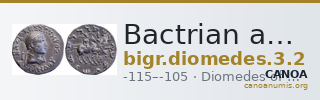 Bactrian and Indo-Greek Coinage Diomedes 3.2 — CANOA