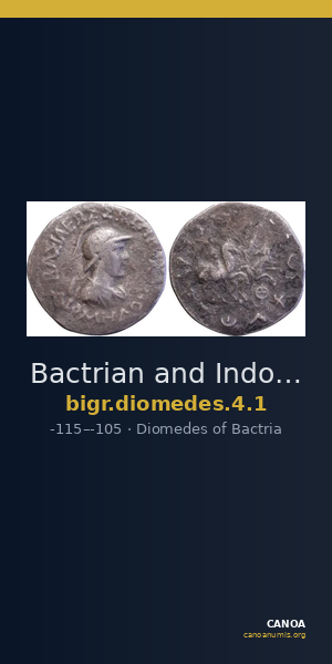 Bactrian and Indo-Greek Coinage Diomedes 4.1 — CANOA