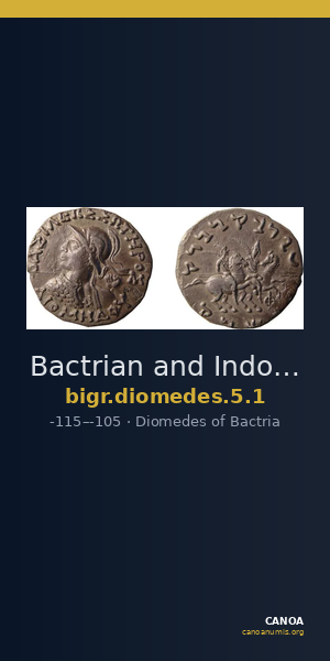 Bactrian and Indo-Greek Coinage Diomedes 5.1 — CANOA