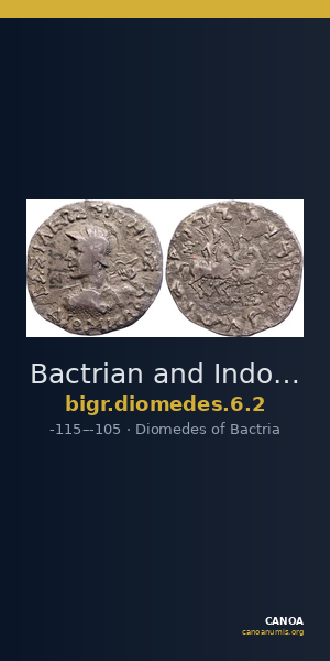 Bactrian and Indo-Greek Coinage Diomedes 6.2 — CANOA