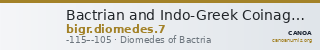 Bactrian and Indo-Greek Coinage Diomedes 7 — CANOA