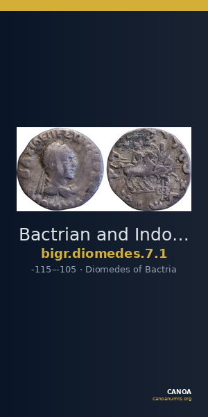 Bactrian and Indo-Greek Coinage Diomedes 7.1 — CANOA