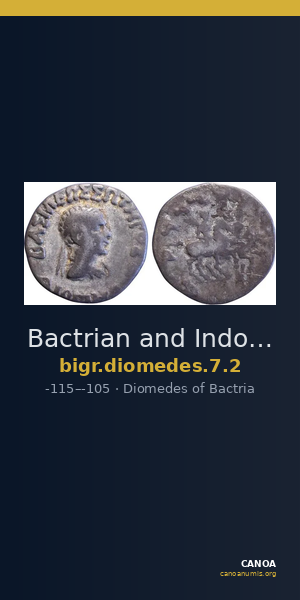 Bactrian and Indo-Greek Coinage Diomedes 7.2 — CANOA