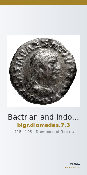 Bactrian and Indo-Greek Coinage Diomedes 7.3 — CANOA