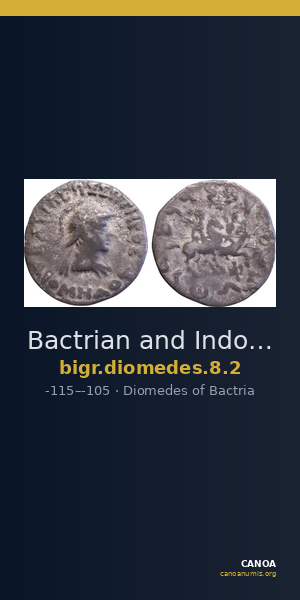 Bactrian and Indo-Greek Coinage Diomedes 8.2 — CANOA