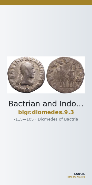 Bactrian and Indo-Greek Coinage Diomedes 9.3 — CANOA