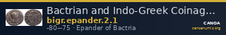 Bactrian and Indo-Greek Coinage Epander 2.1 — CANOA