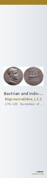 Bactrian and Indo-Greek Coinage Eucratides I 1.1 — CANOA