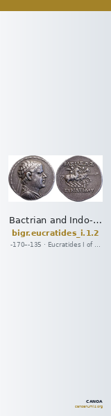 Bactrian and Indo-Greek Coinage Eucratides I 1.2 — CANOA