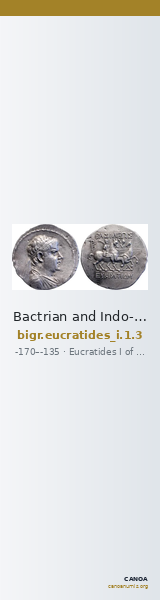 Bactrian and Indo-Greek Coinage Eucratides I 1.3 — CANOA