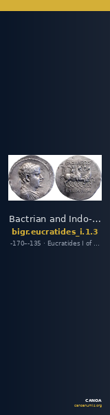 Bactrian and Indo-Greek Coinage Eucratides I 1.3 — CANOA