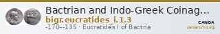 Bactrian and Indo-Greek Coinage Eucratides I 1.3 — CANOA