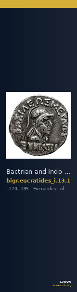Bactrian and Indo-Greek Coinage Eucratides I 13.1 — CANOA