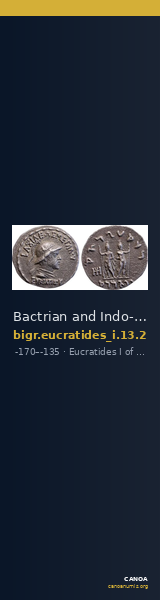 Bactrian and Indo-Greek Coinage Eucratides I 13.2 — CANOA