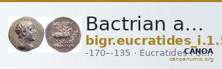 Bactrian and Indo-Greek Coinage Eucratides I 1.5 — CANOA