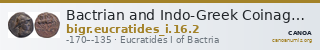 Bactrian and Indo-Greek Coinage Eucratides I 16.2 — CANOA