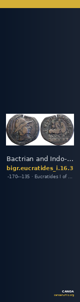 Bactrian and Indo-Greek Coinage Eucratides I 16.3 — CANOA