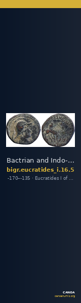Bactrian and Indo-Greek Coinage Eucratides I 16.5 — CANOA