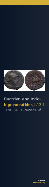 Bactrian and Indo-Greek Coinage Eucratides I 17.1 — CANOA