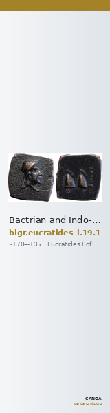 Bactrian and Indo-Greek Coinage Eucratides I 19.1 — CANOA