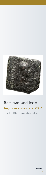 Bactrian and Indo-Greek Coinage Eucratides I 20.2 — CANOA