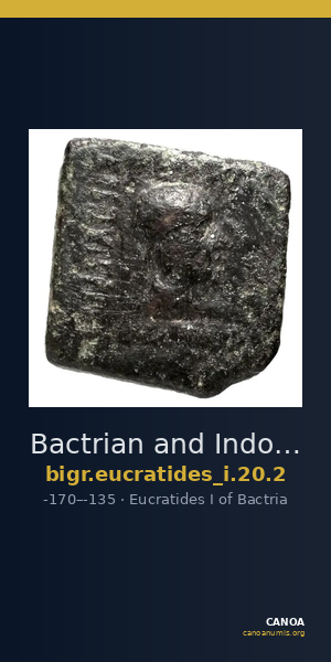 Bactrian and Indo-Greek Coinage Eucratides I 20.2 — CANOA